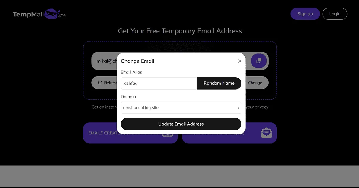change or recover email