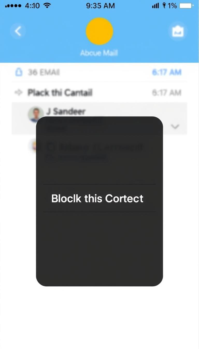 Blocking contacts on iPhone prevents their emails from appearing in your inbox