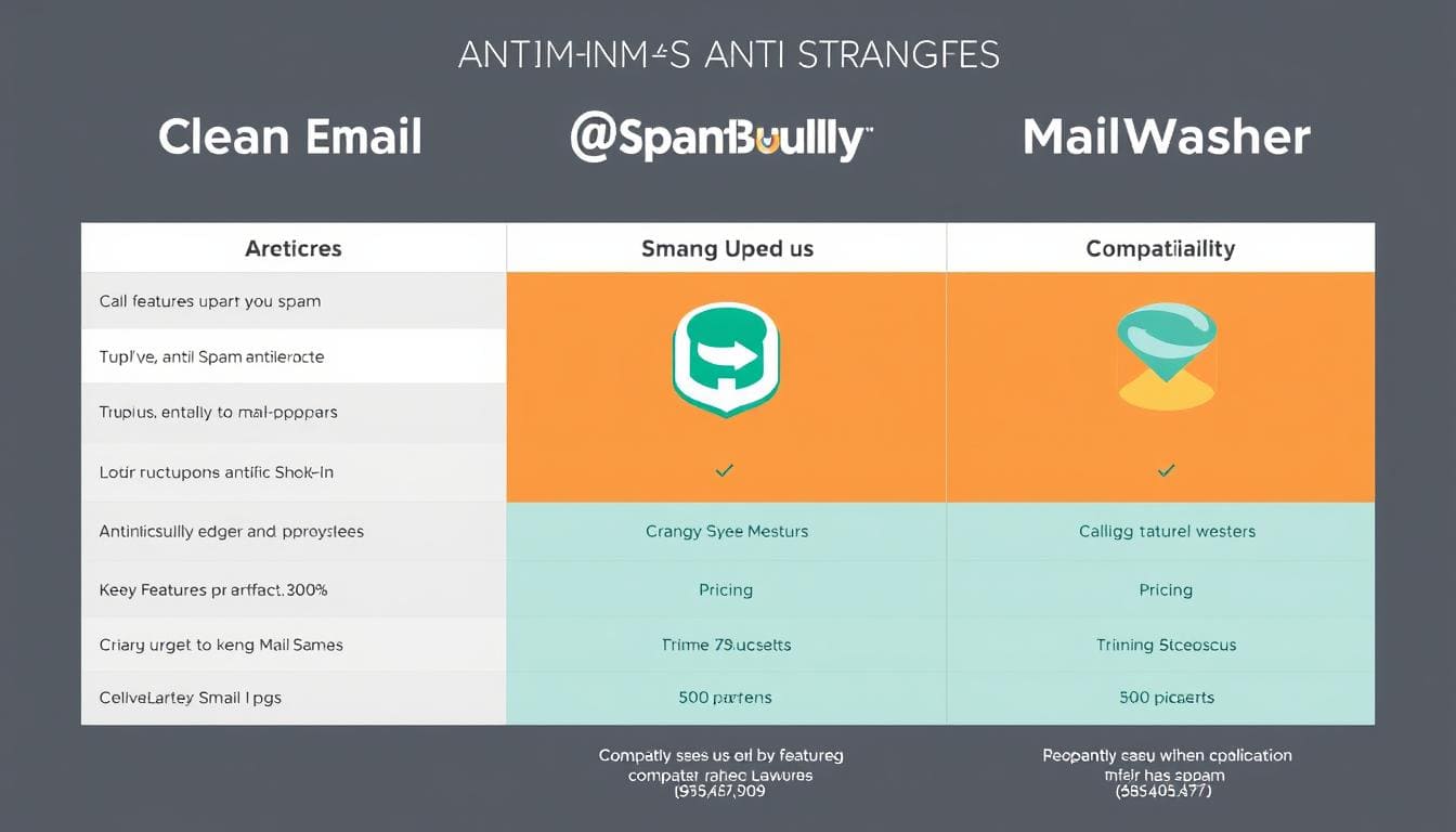 Comparing top anti-spam tools based on features, compatibility, and pricing